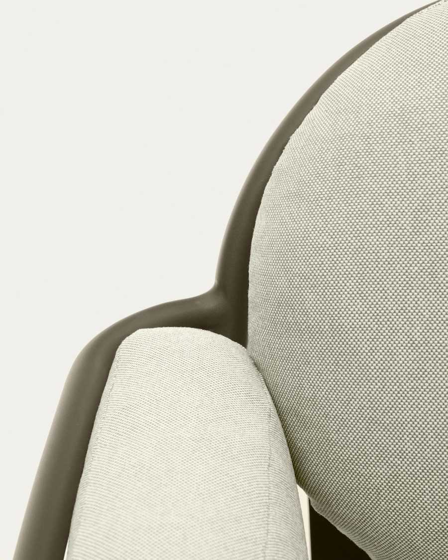 Joncols outdoor aluminium armchair with a powder coated green finish