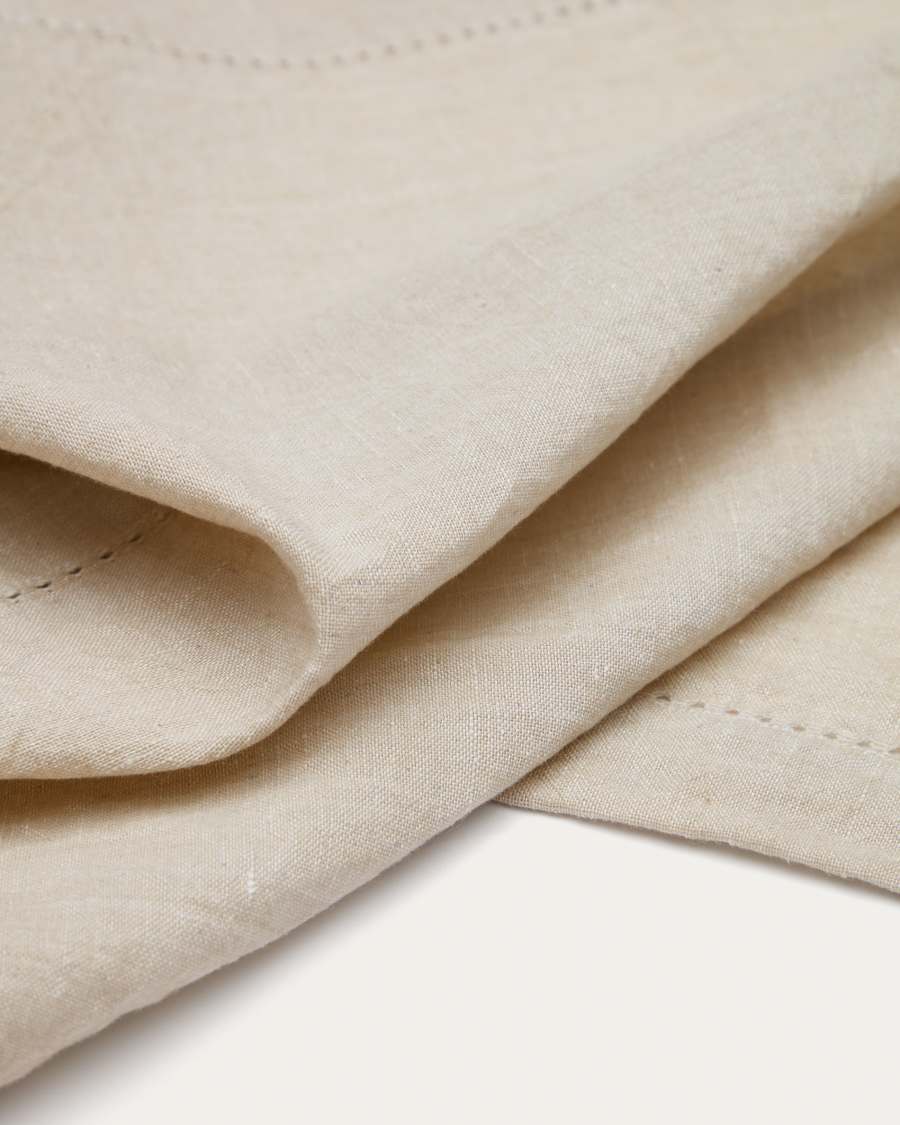 Tischdecke Marylin aus Leinen und Baumwolle beige 150 x 250 cm