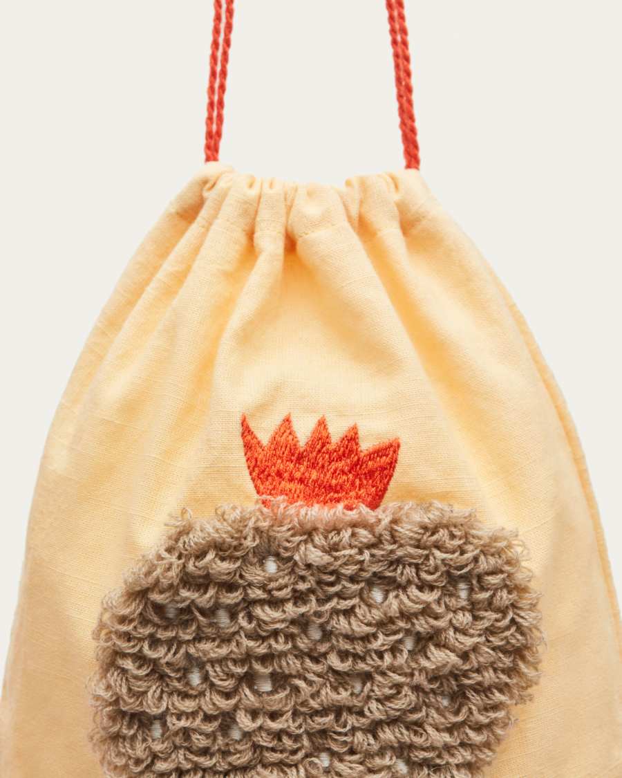 Amarantha set of 3 100% multicolour cotton afternoon snack bags with fruit prints