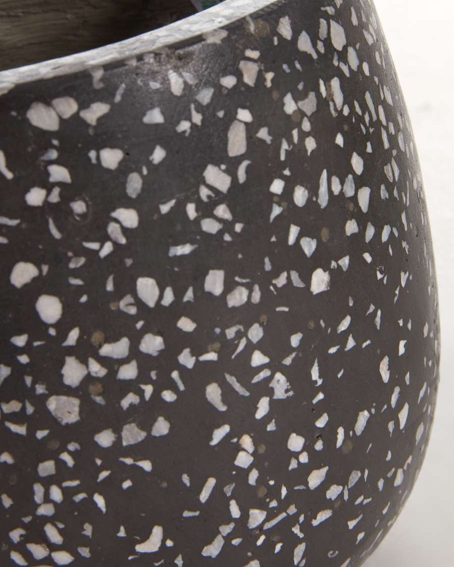 Braydon terrazzo pot black Ø 15 cm
