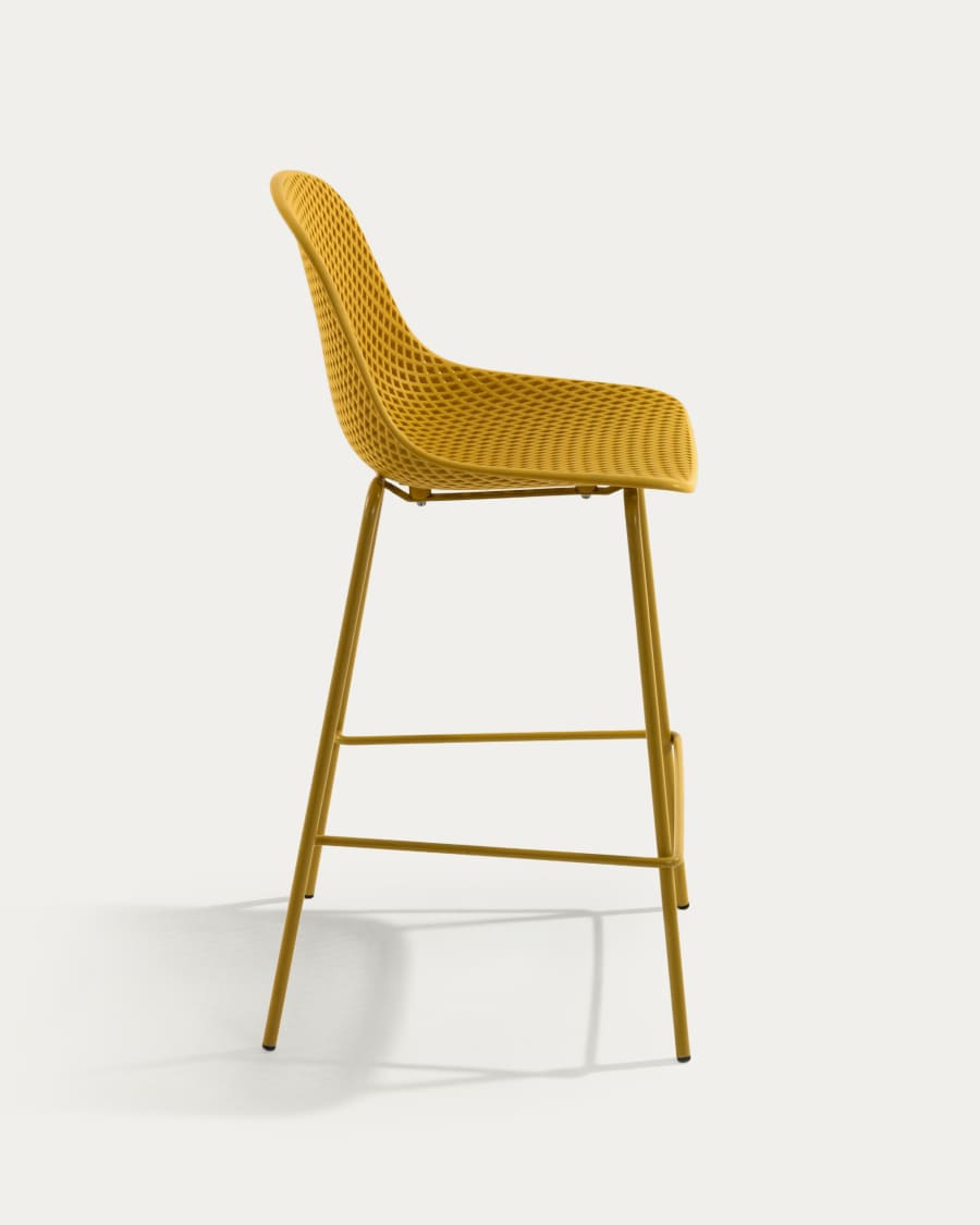 Tamboret exterior Quinby groc altura 75 cm