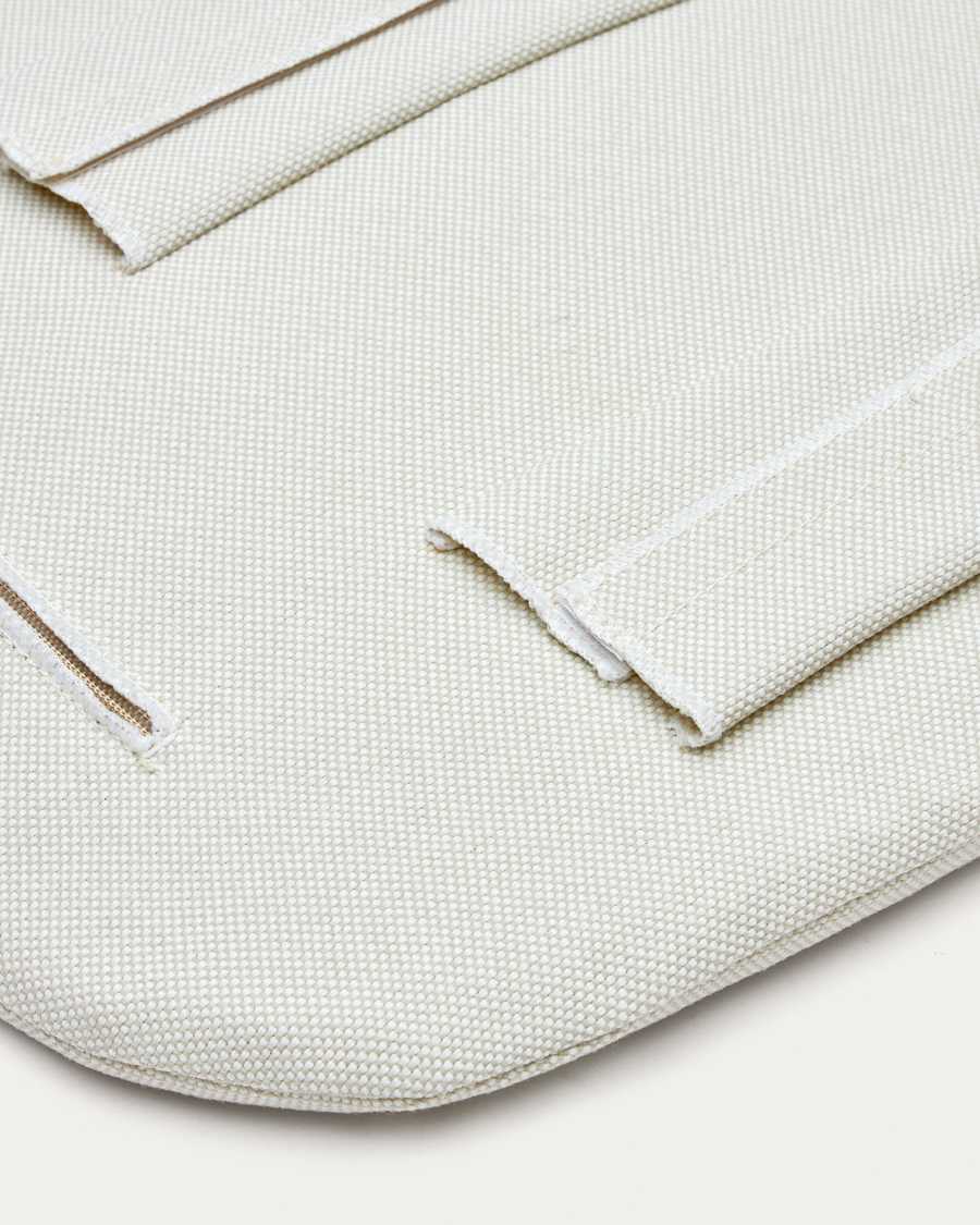 Joncols chair cushion in beige, 43 x 41 cm