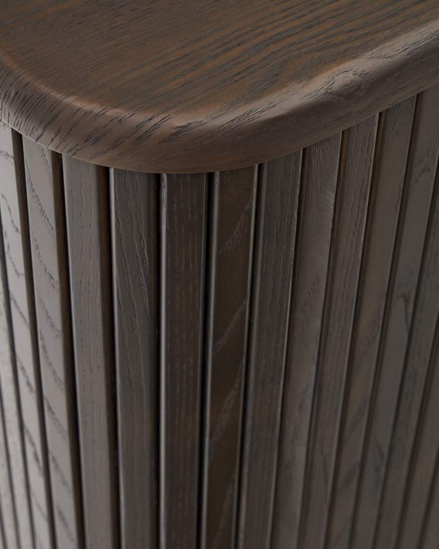 Mailen Sideboard 2 Türen aus Eschenfurnier mit dunklem Finish 180 x 75 cm