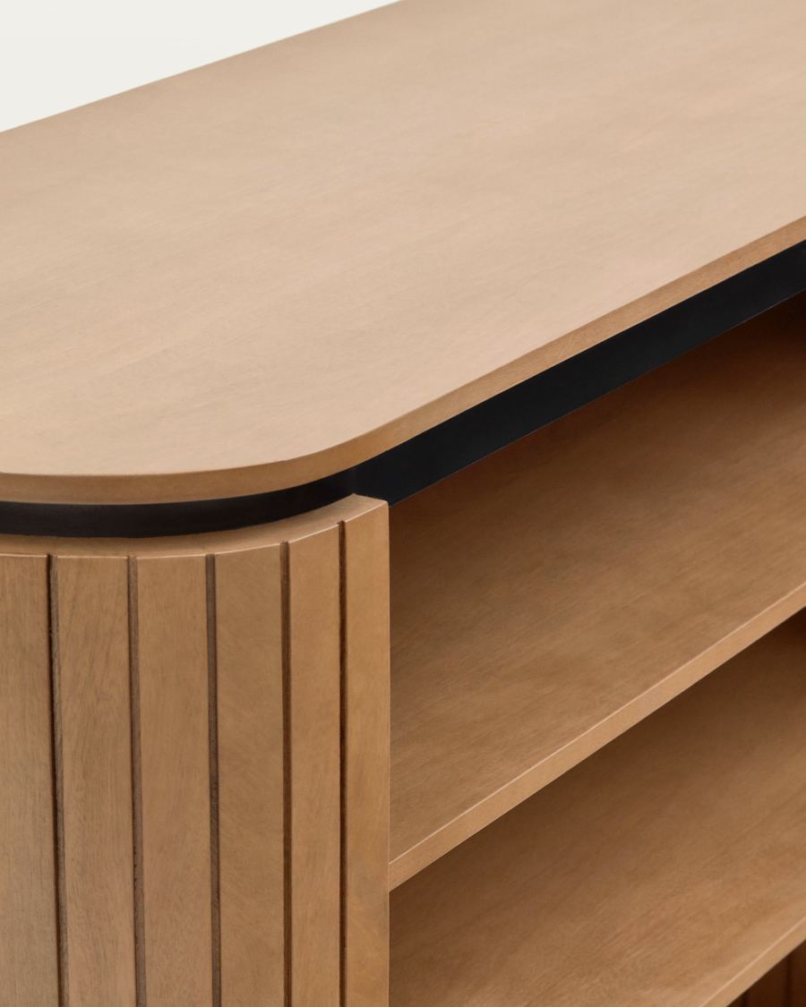 Étagères Licia en bois de manguier et métal peint en noir 120 x 90 cm