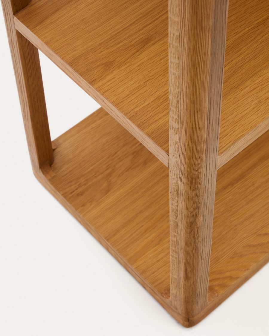 Libreria Maymai con struttura in legno massiccio di rovere 180 x 81 cm