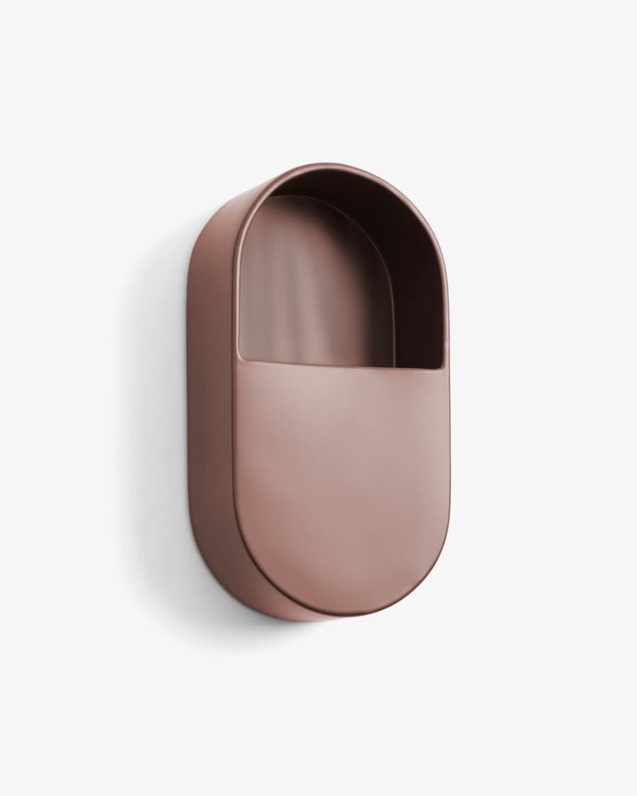 Aldina Wandblumentopf in Braun 14 x 26 cm