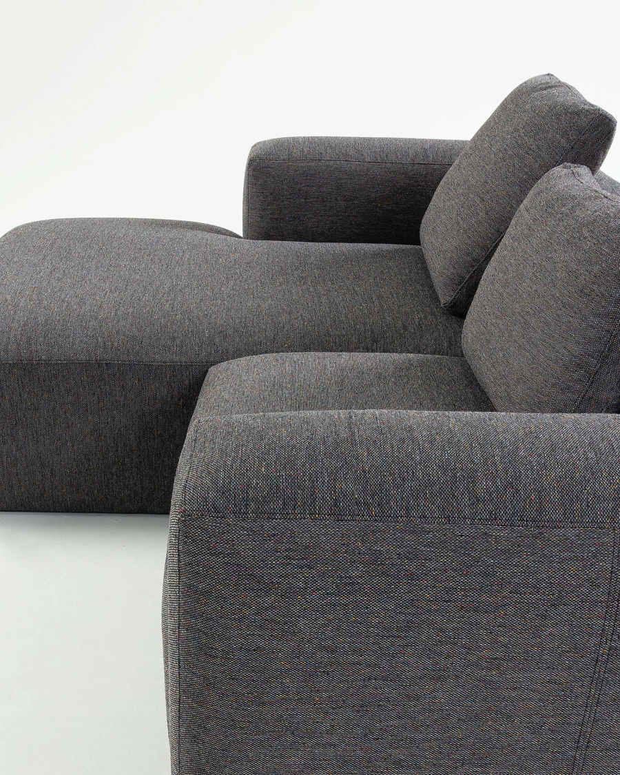 Dunkelgraues Kissen Blok 50 x 60 cm