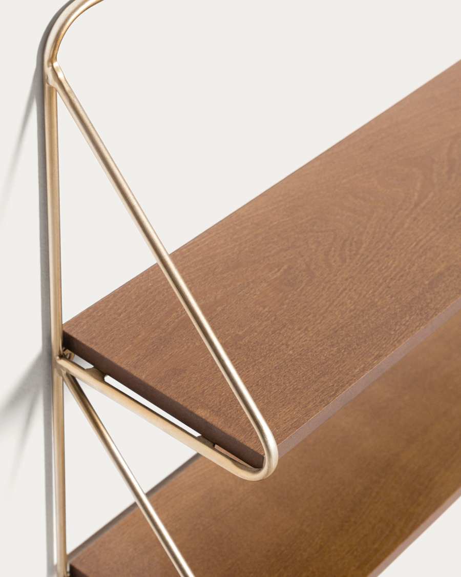 Catrina shelves in steel with golden finish 51 x 42 cm