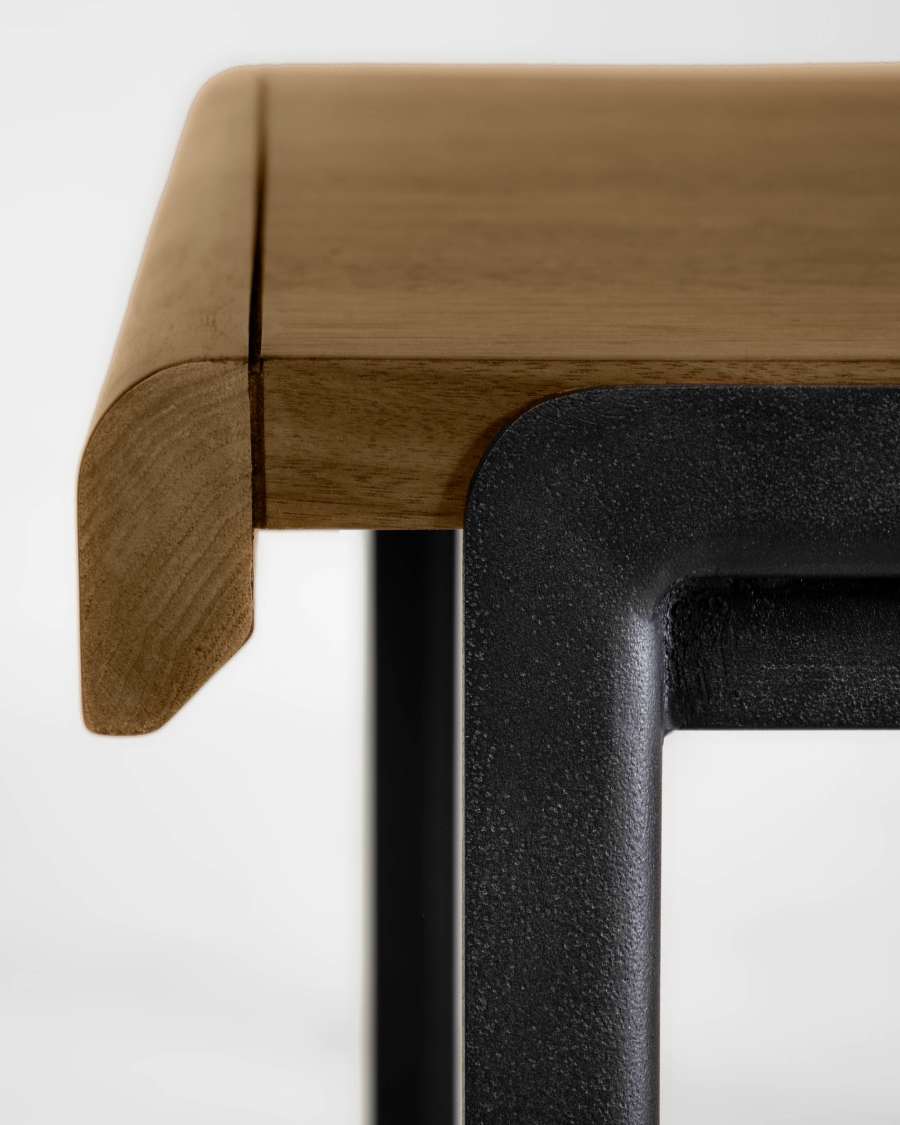 Nadyria 120 (160) x 80 cm table with an walnut finish