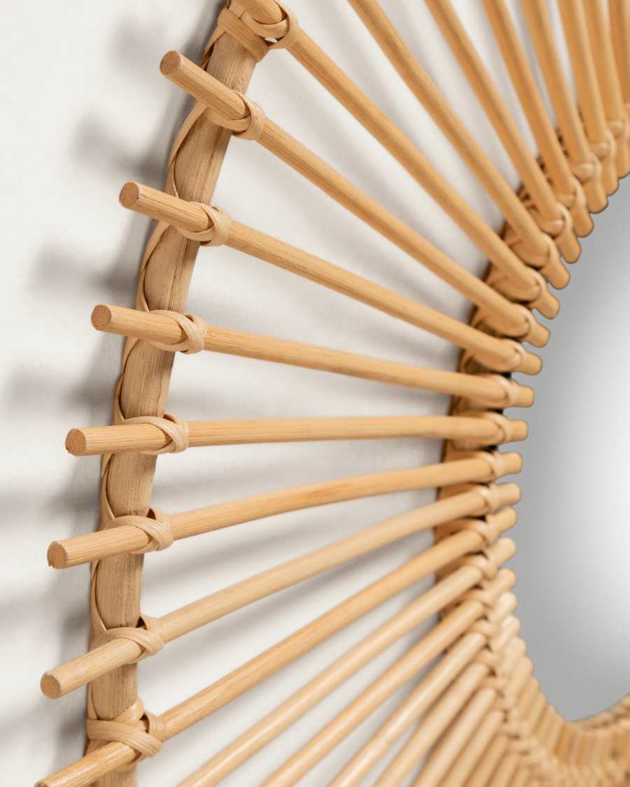 Louisa rattan mirror, Ø 81 cm