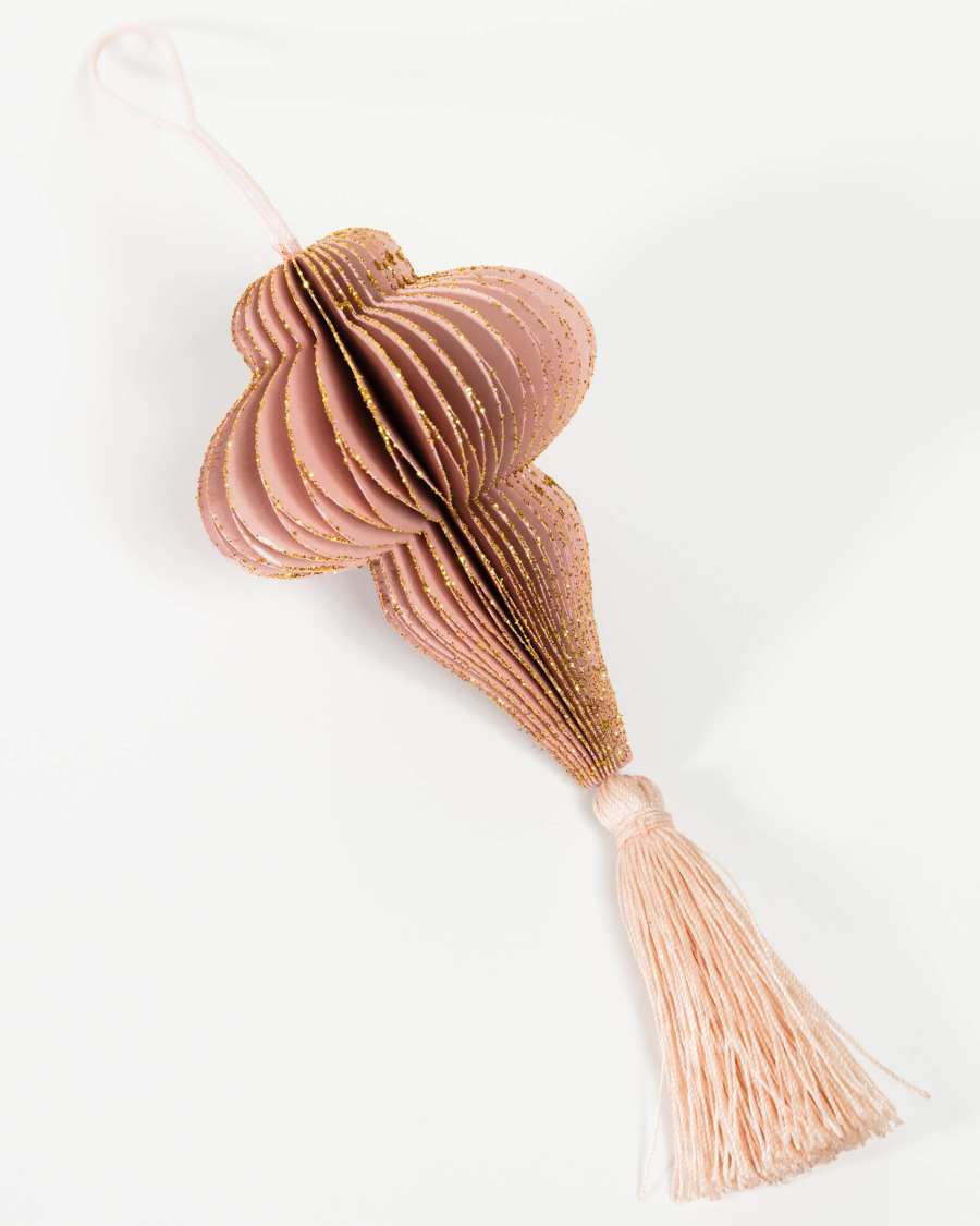 Corina set of 3 pink Christmas baubles