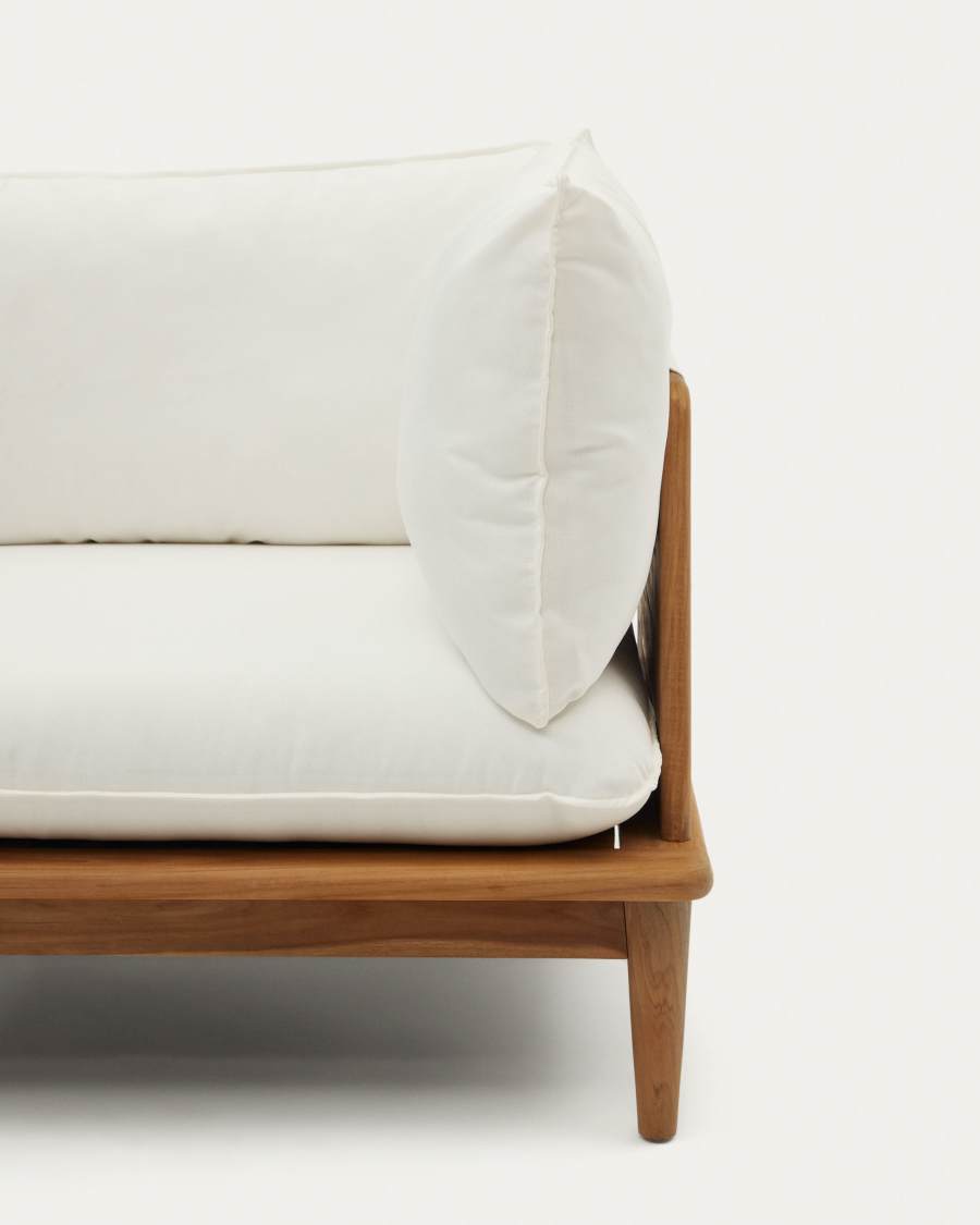 Portitxol modular corner armchair in solid teak