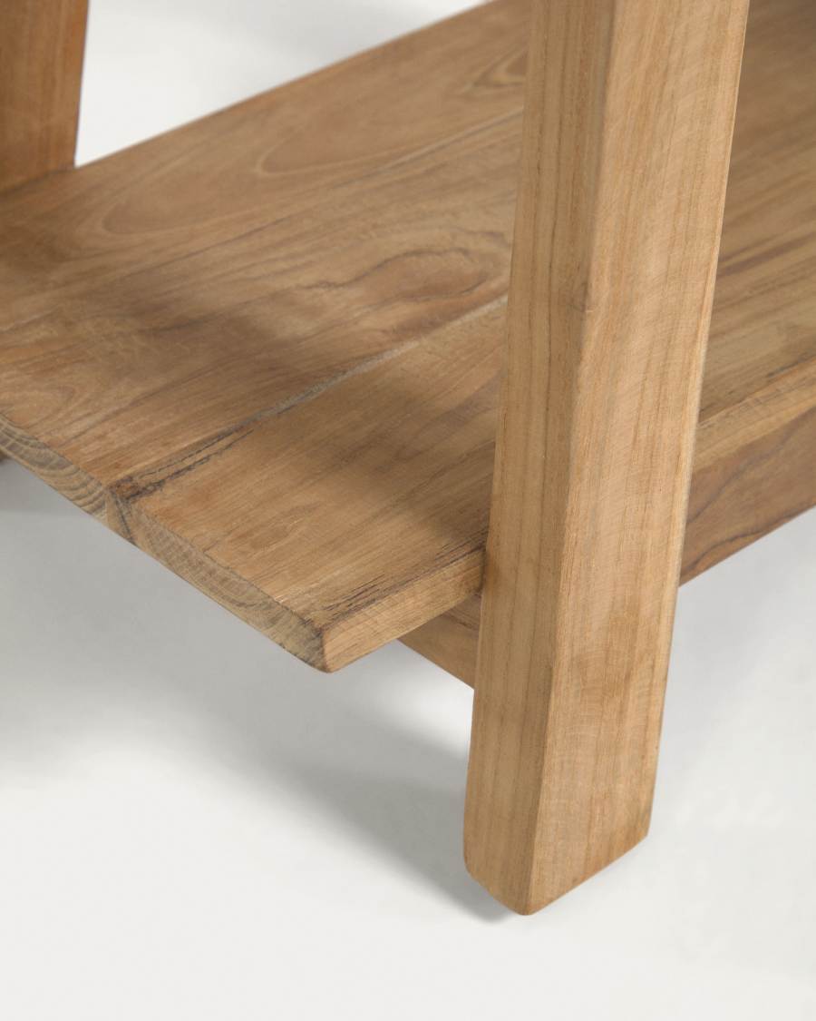 Poggiapiedi Safara in legno massello di teak riciclato 50 x 32 cm