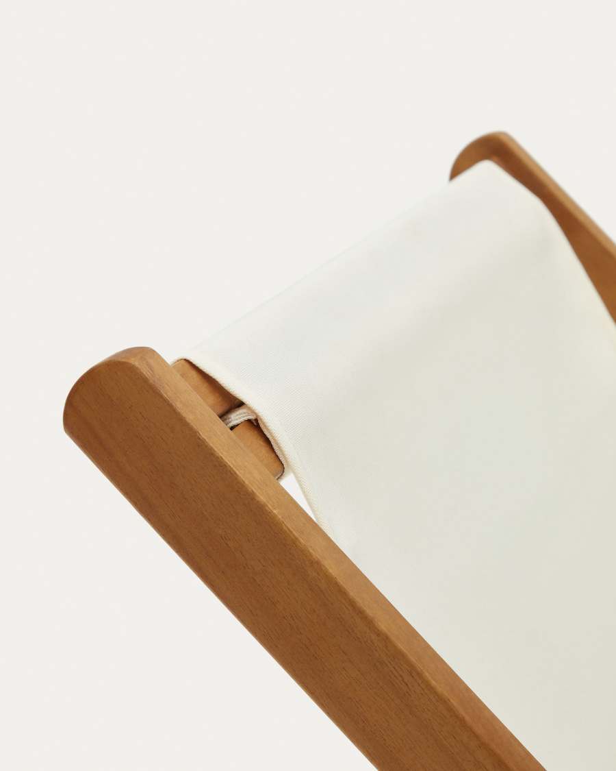 Adredna strandstoel beige massief acaciahout FSC 100%