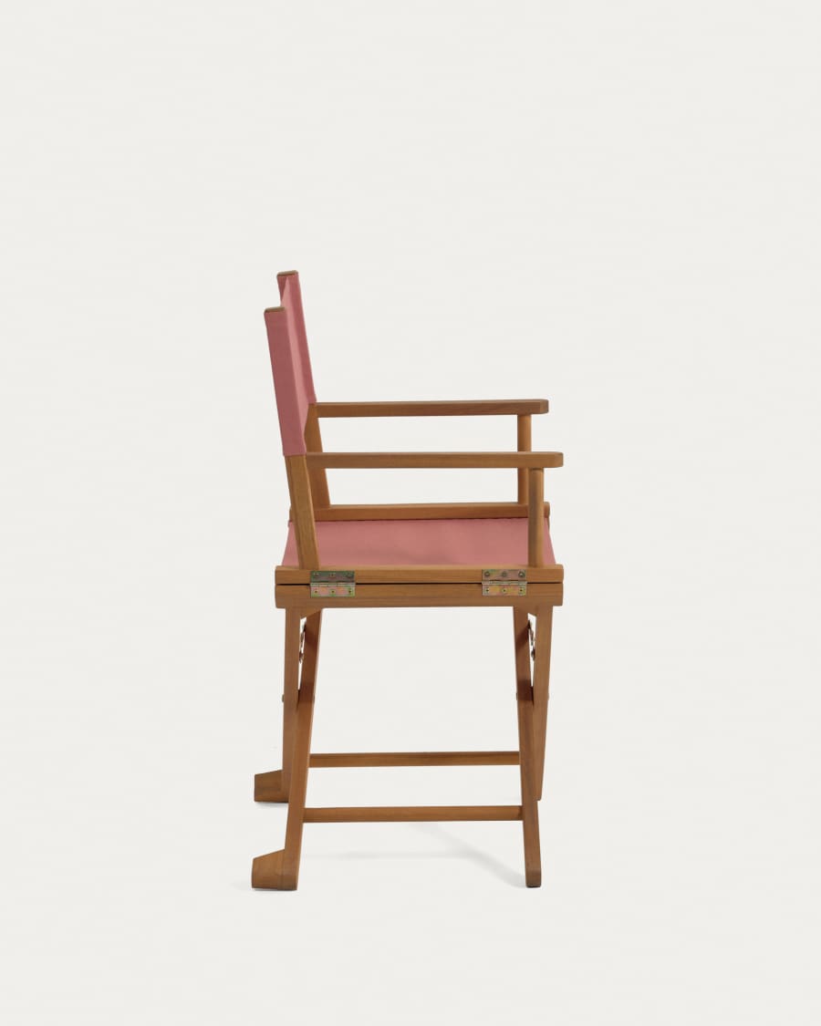 Chaise de jardin pliante Dalisa terracotta en bois d'acacia FSC 100 %