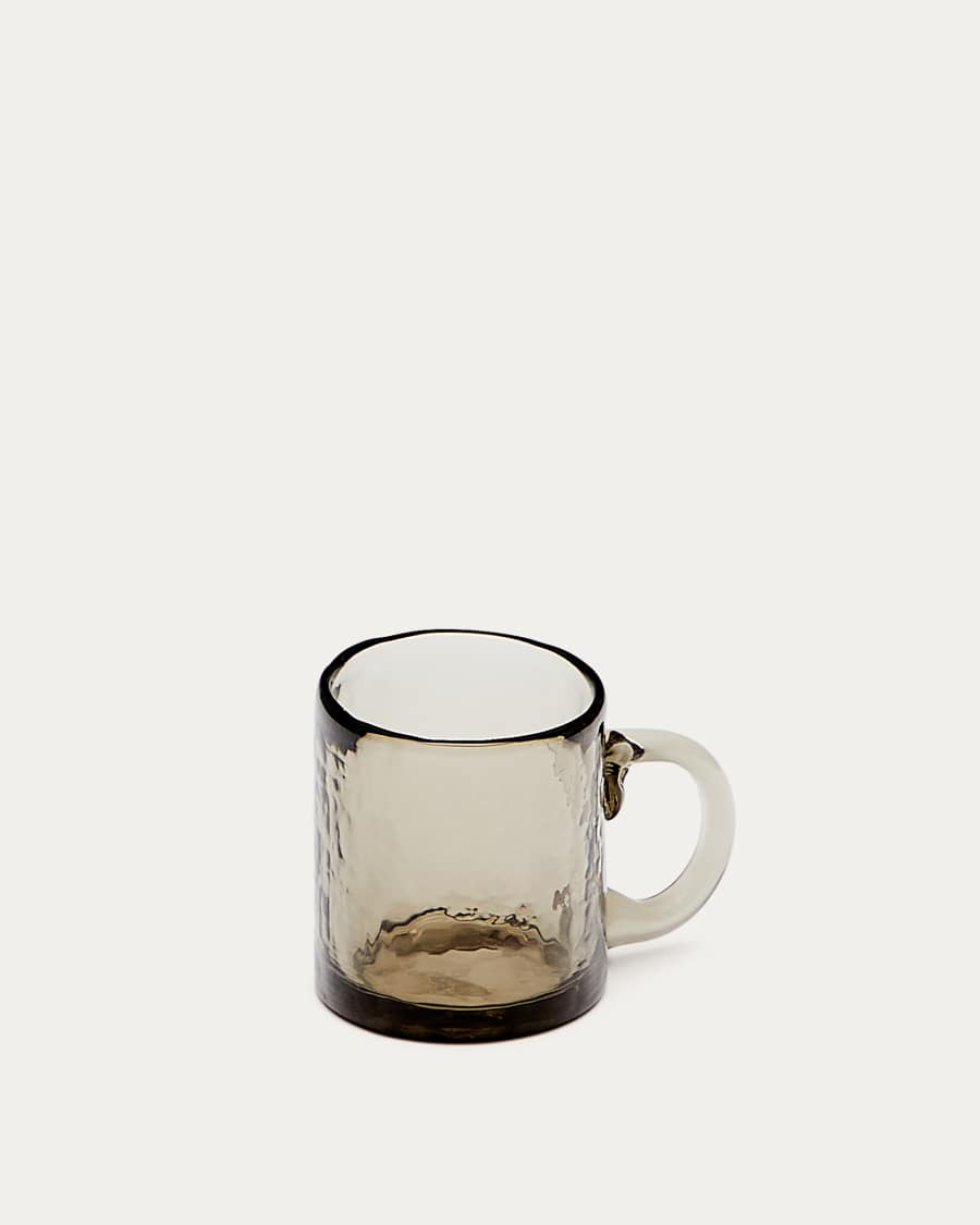 Sunera small cup made of recycled brown glass