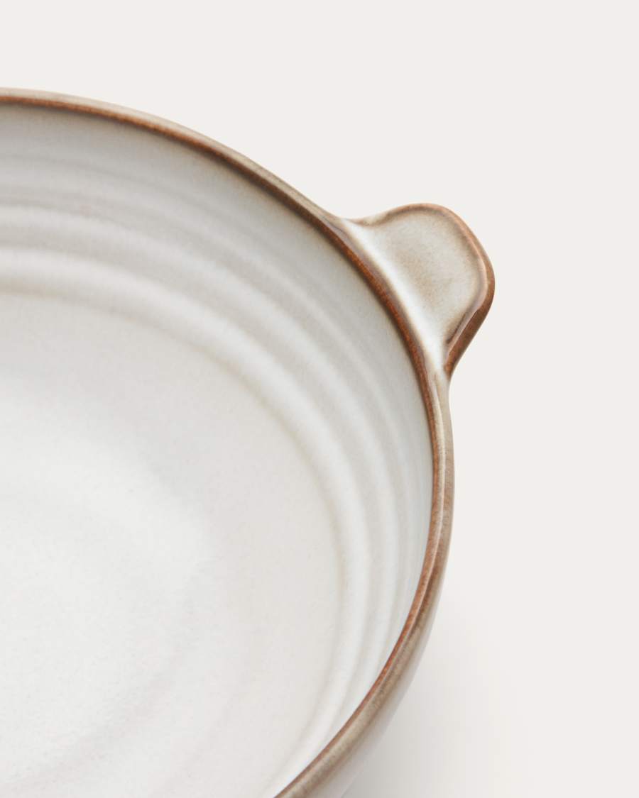 Portbou ceramic bowl in white