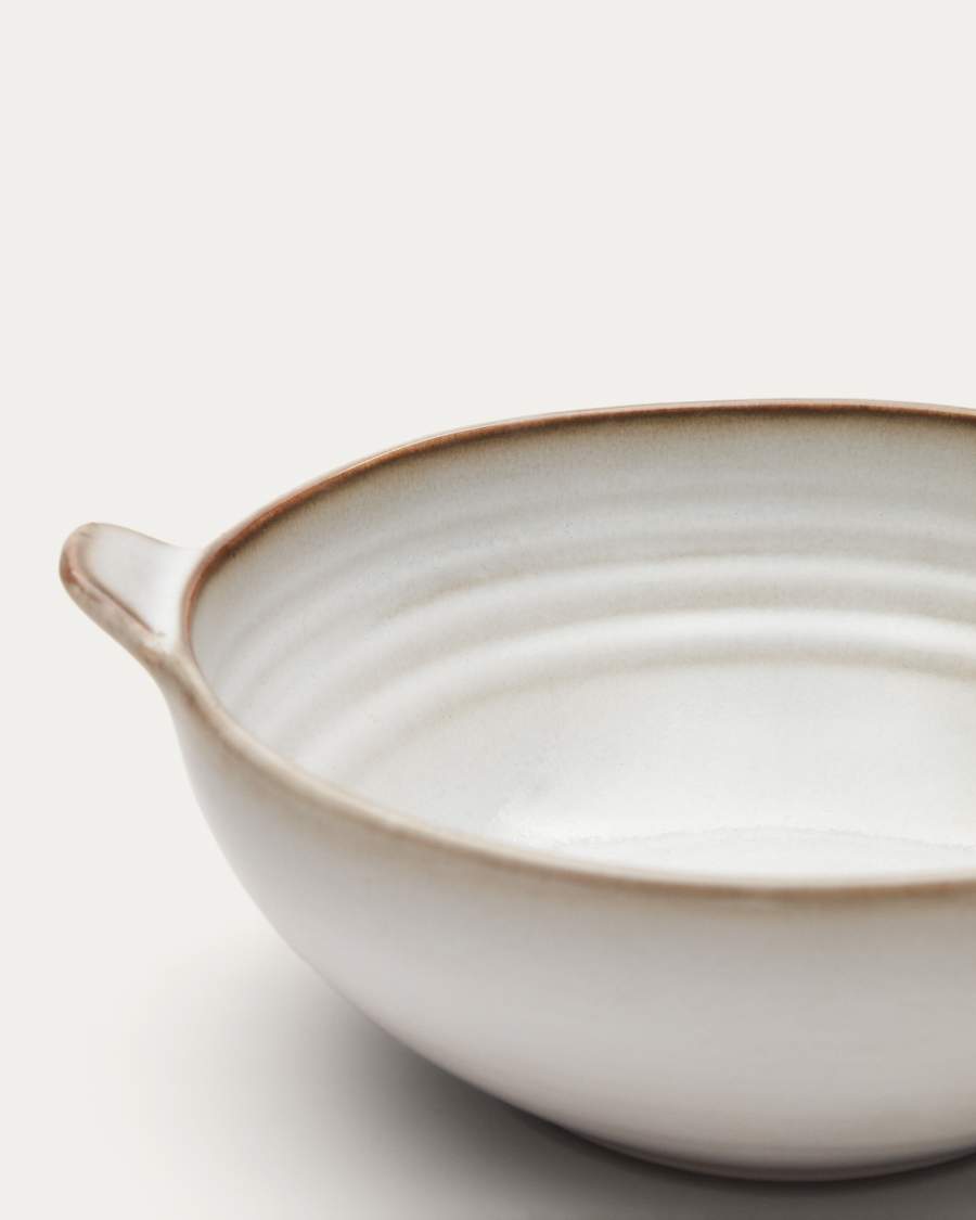 Portbou ceramic bowl in white