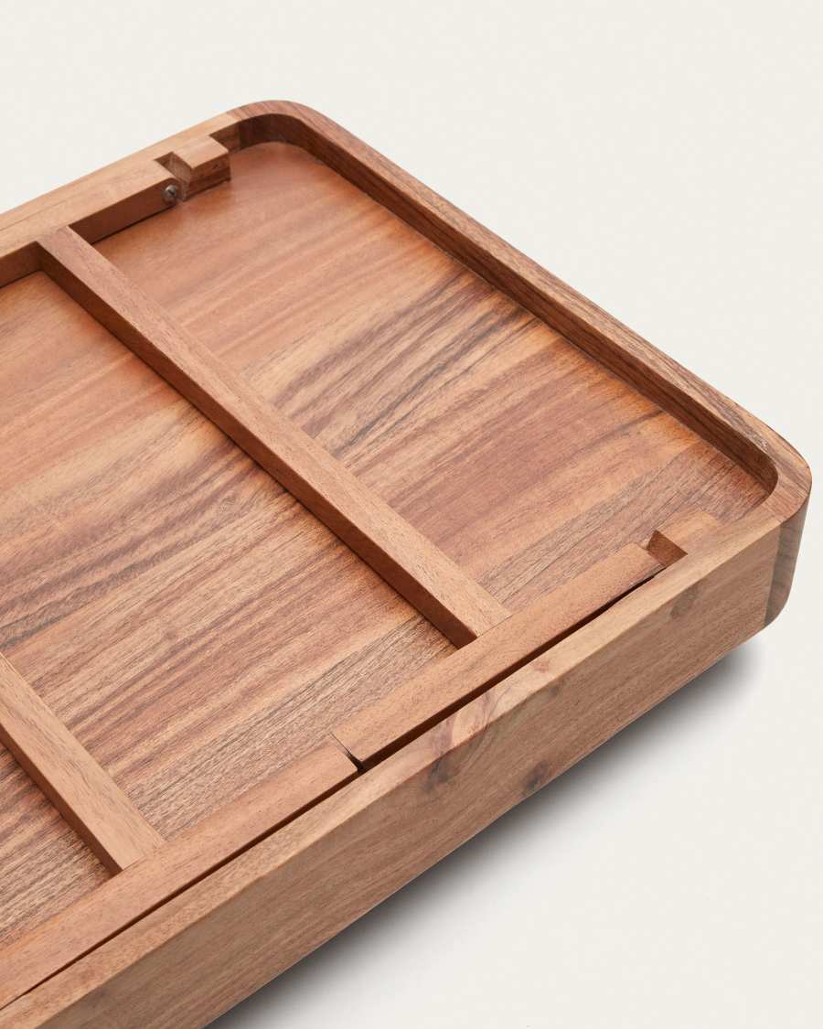 Bandeja para servir média Elissa de madeira de acácia