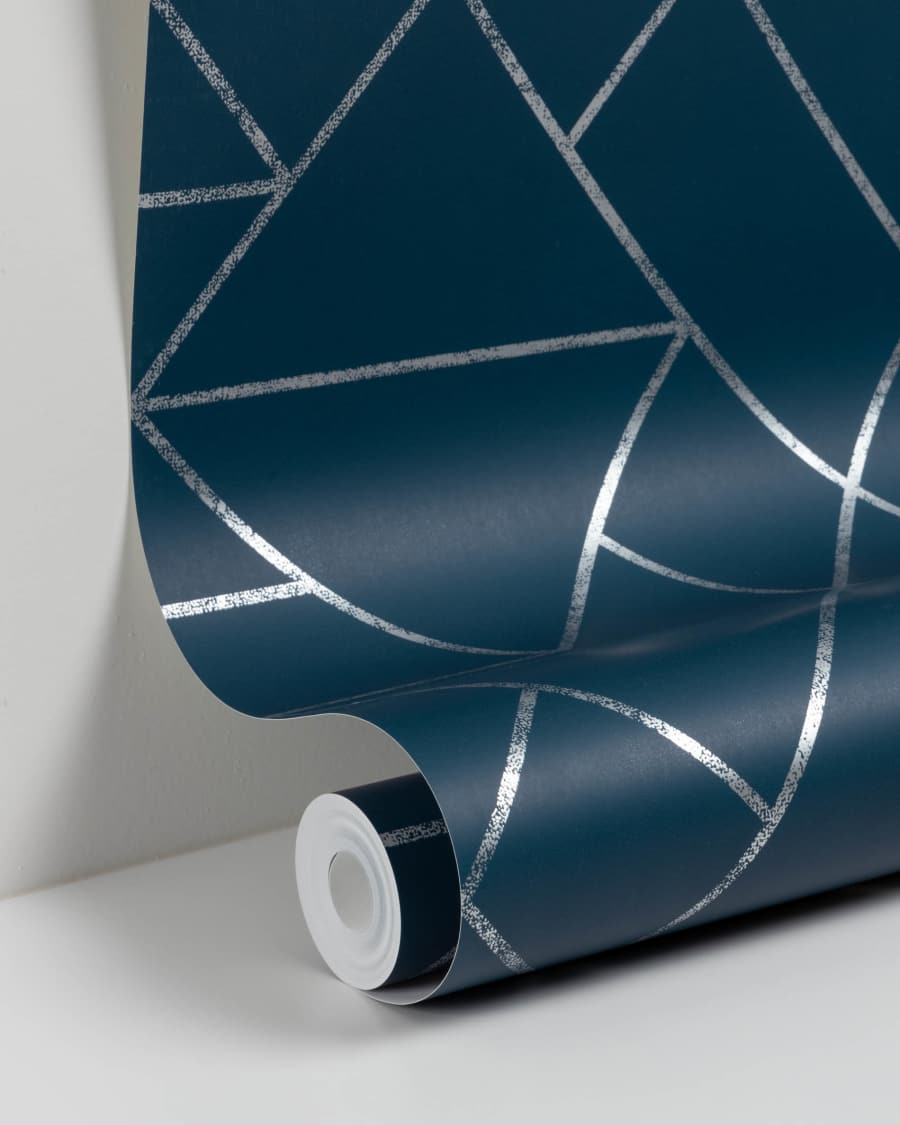 Gea Tapete blau uns silber 10 x 0,53 m FSC MIX Credit