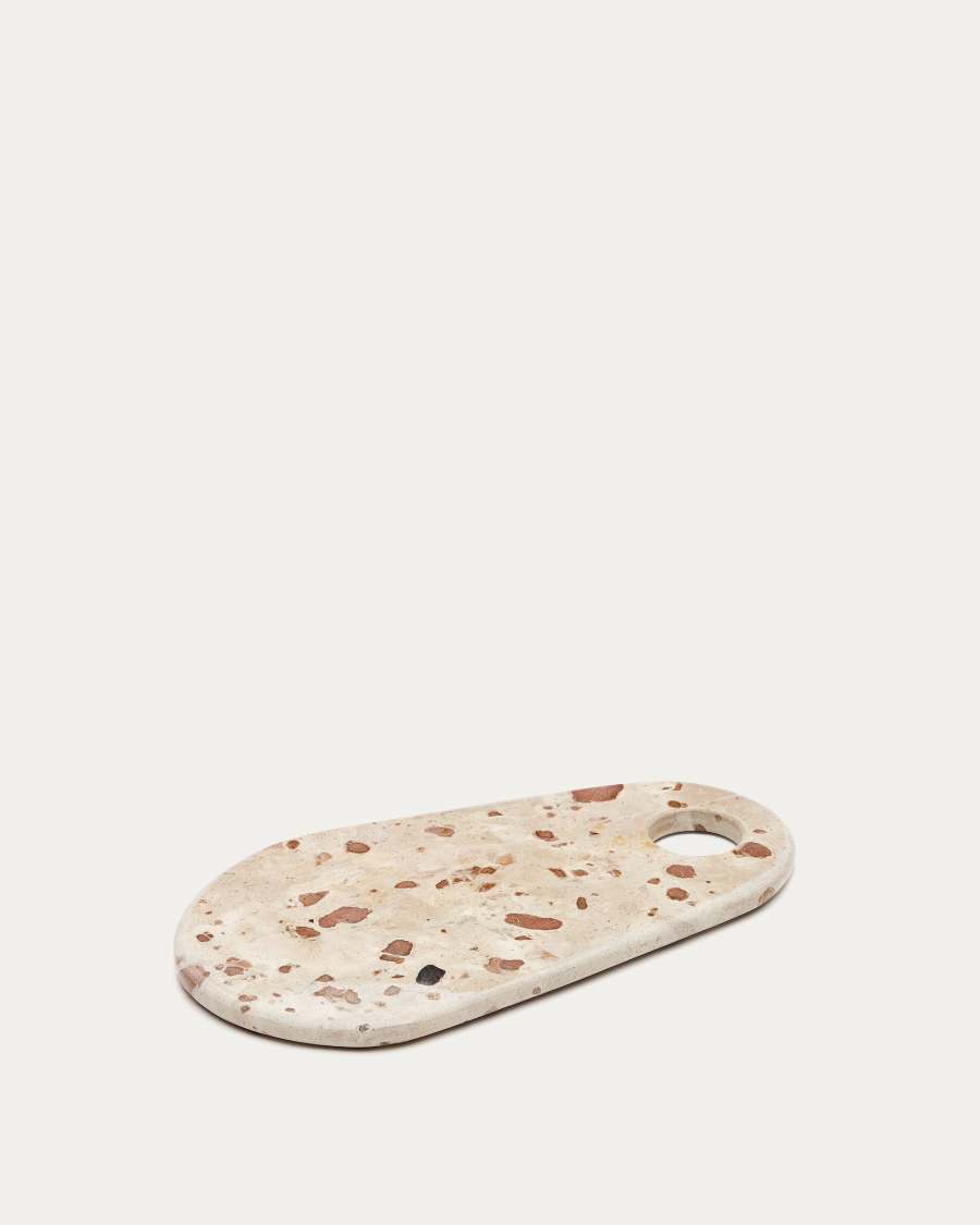 Plateau de service grand Machelina en marbre beige