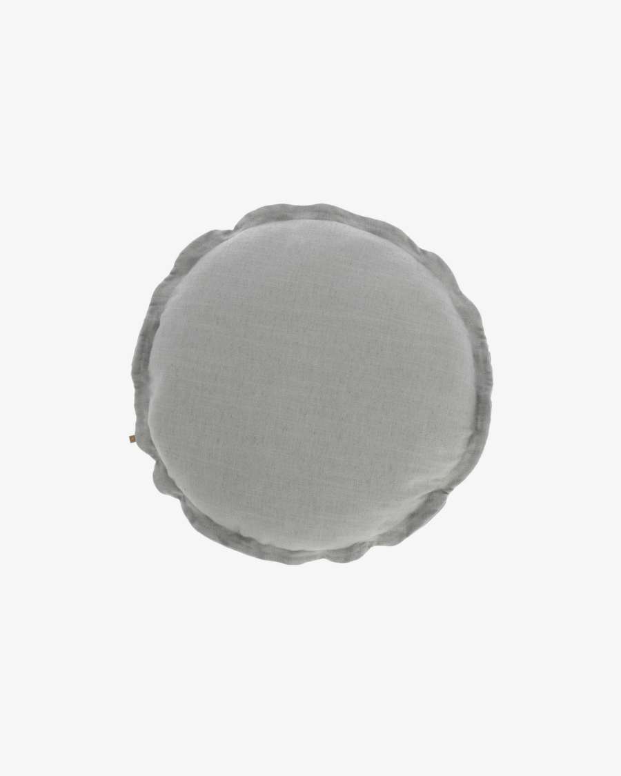 Maelina cushion cover in grey, Ø 45 cm