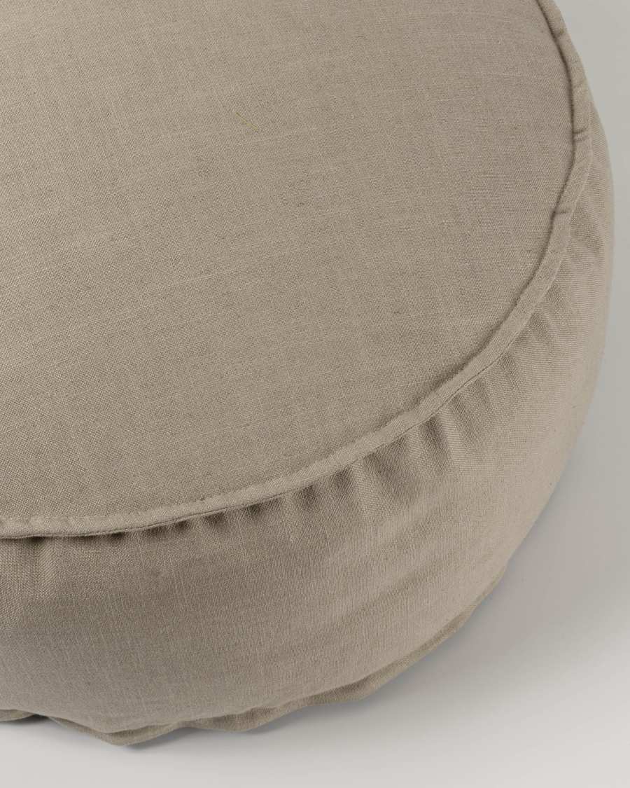 Beige Maelina Pouf Ø 70 cm