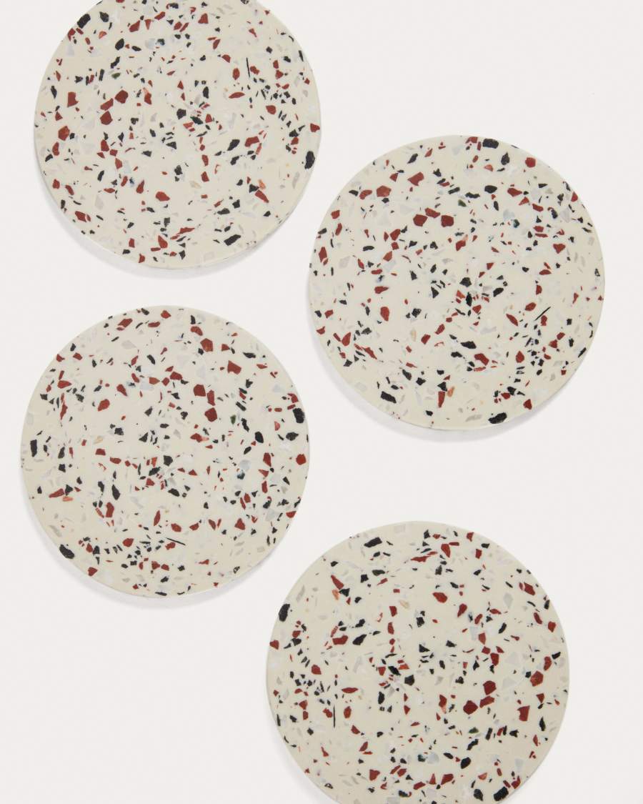 Tiana white 4 coasters set