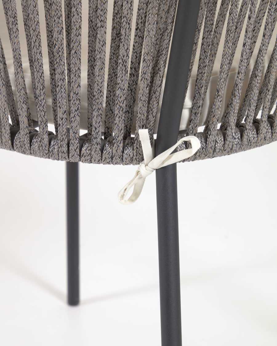 Yanet cord chair in grey