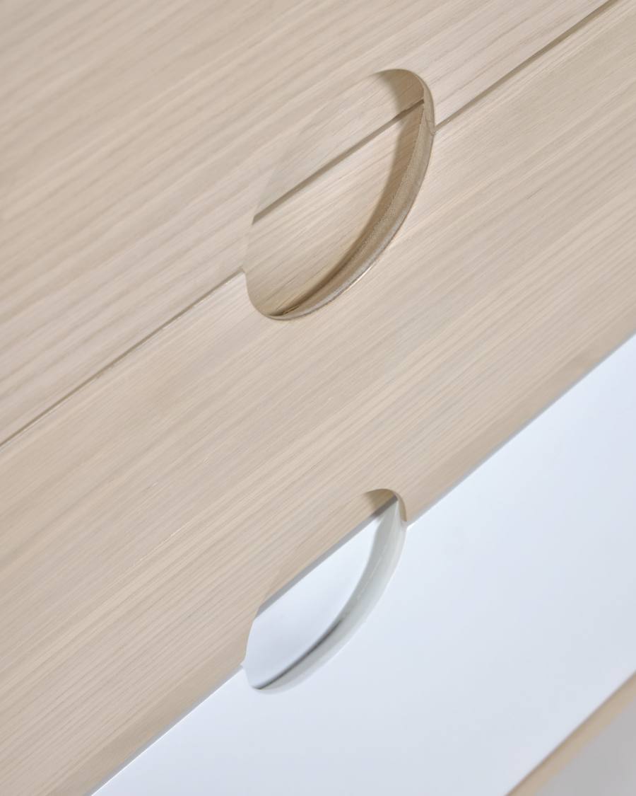 Nunila chest of drawers in ash veneer 90 x 90 cm FSC 100%