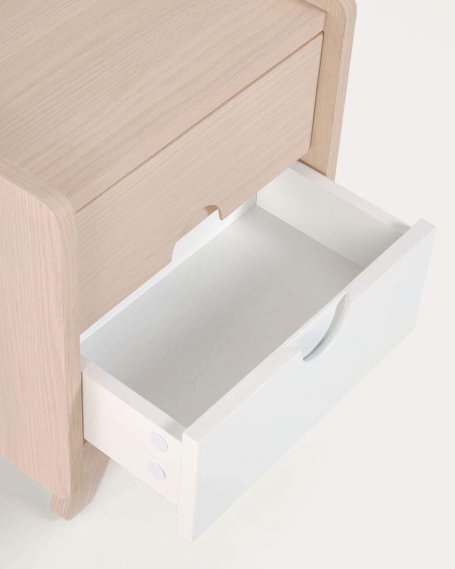 Mesa de cabeceira Nunila chapa freixo 40 x 47 cm FSC 100%