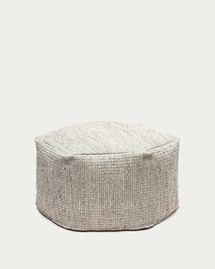 Almadraba pouffe in grey, 100% PET, 60 x 50 cm
