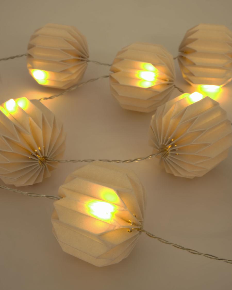 Yulia LED Lichterkette beige 2,5 m