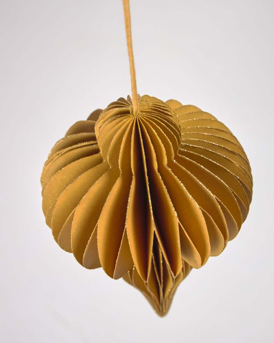 Yukii set of 3 yellow Christmas baubles