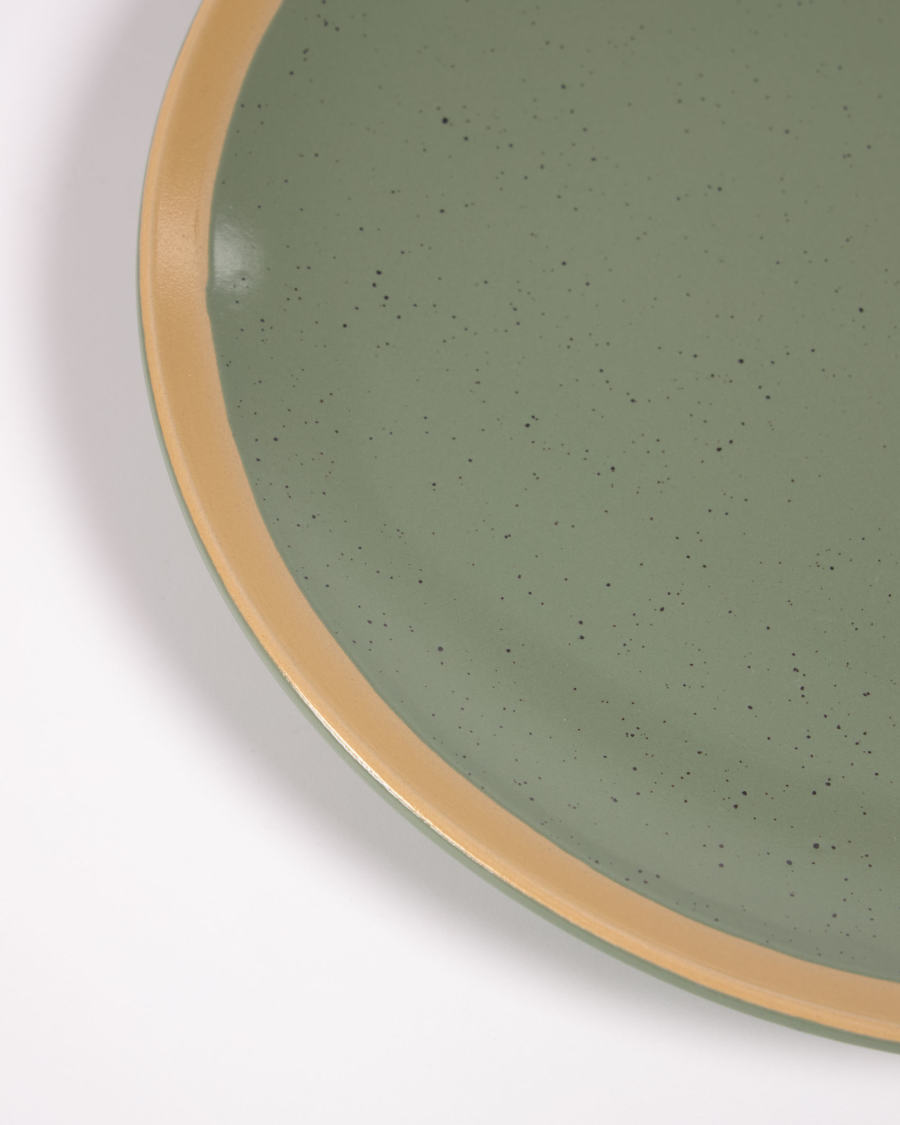 Tilia ceramic plate dark green