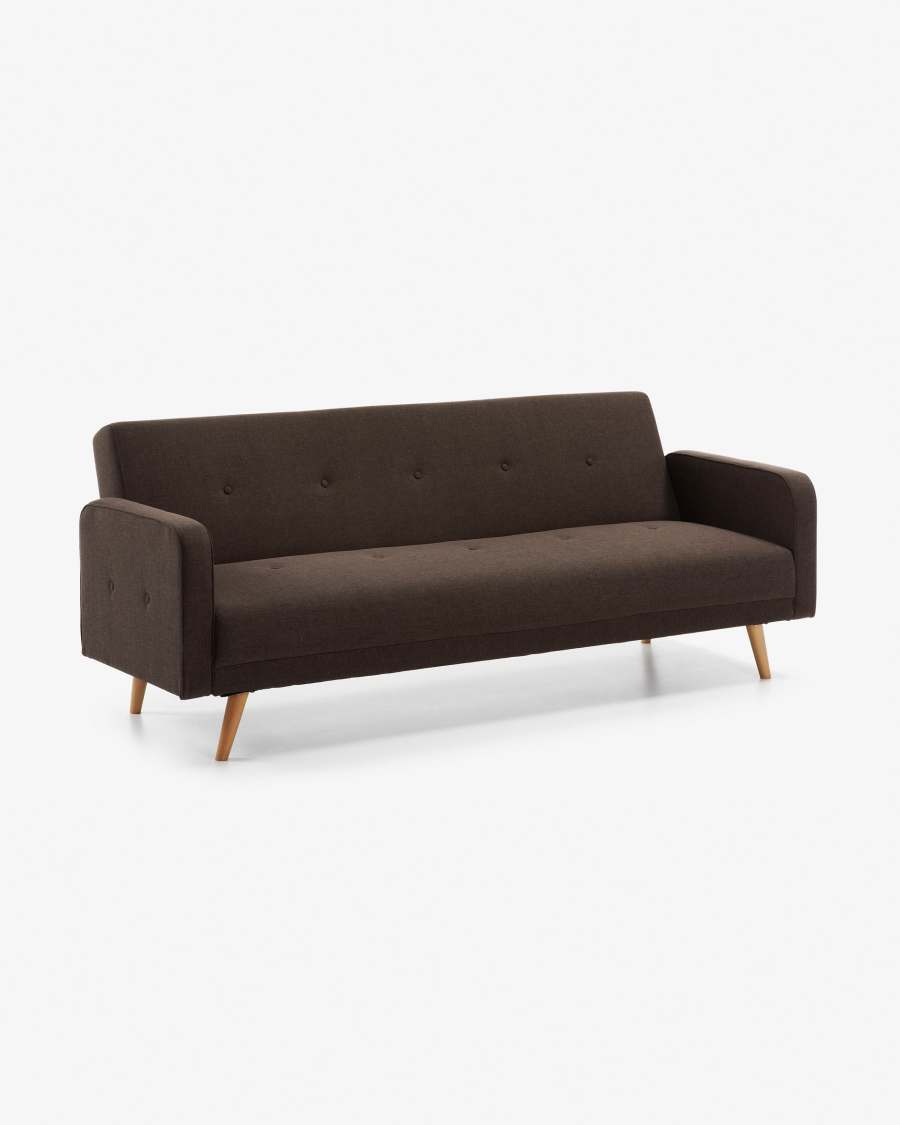 Roger sofa bed 210 cm brown