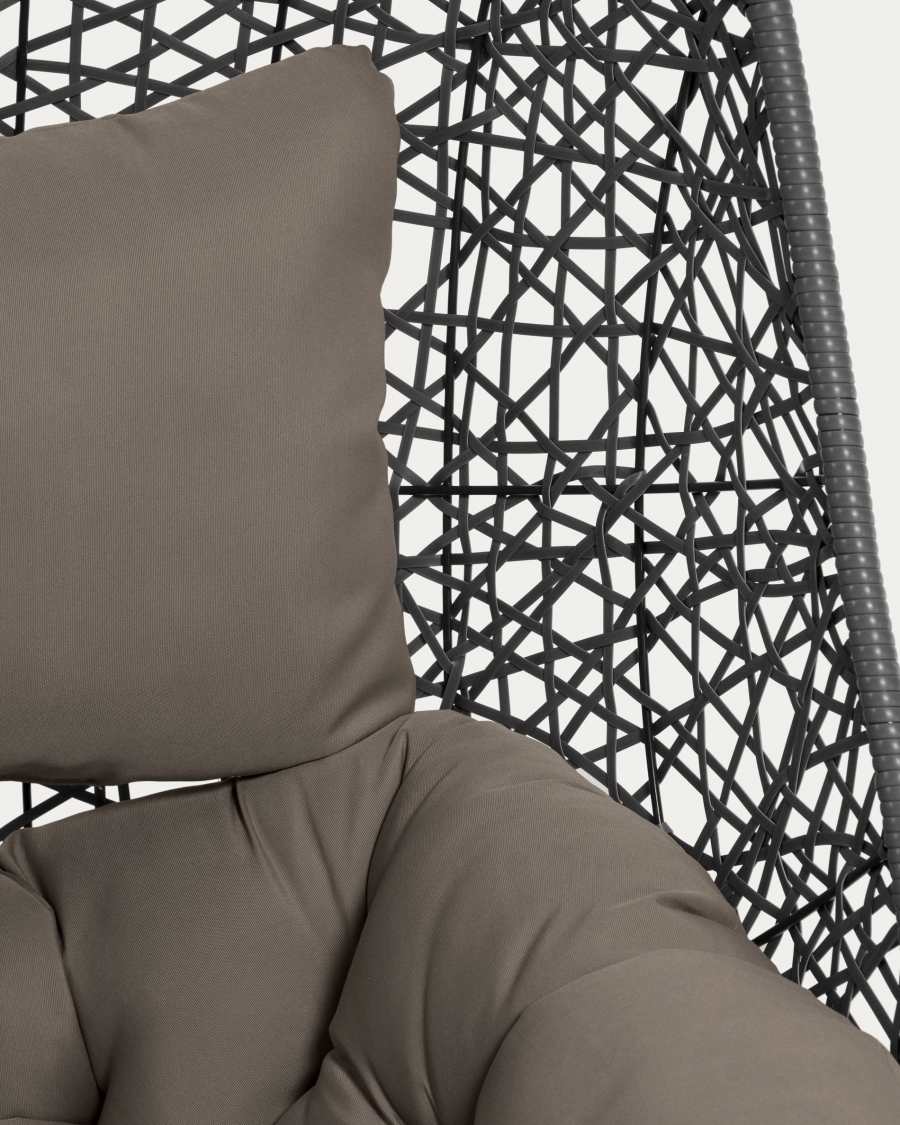Florina hanging chair in dark grey