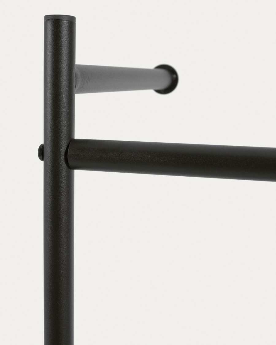 Galatia melamine and metal clothes rail with black finish 60 x 162 cm