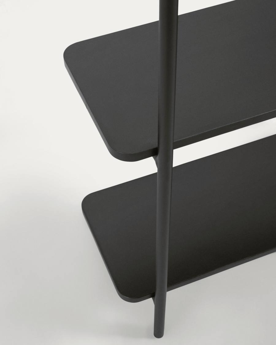 Galatia melamine and metal clothes rail with black finish 60 x 162 cm