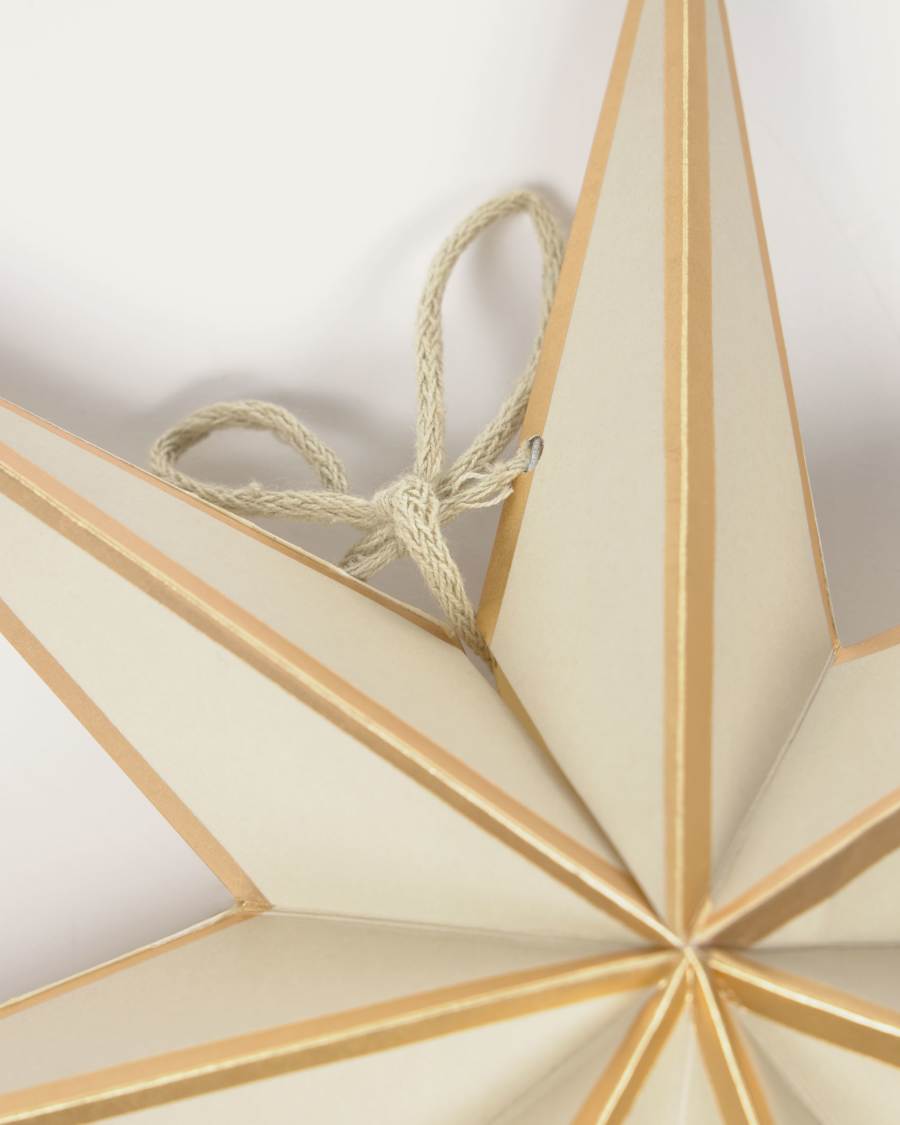 Vica large decorative hanging star in beige