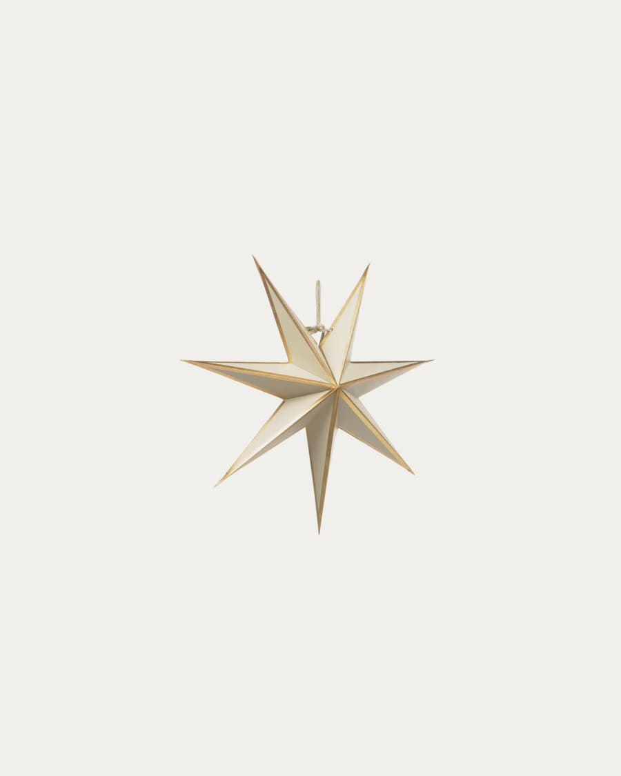 Vica large decorative hanging star in beige