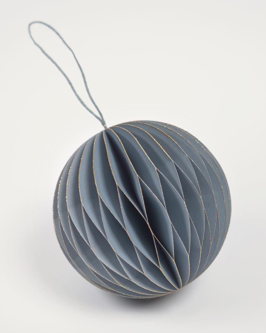 Uriel set of 3 decorative baubles in light blue