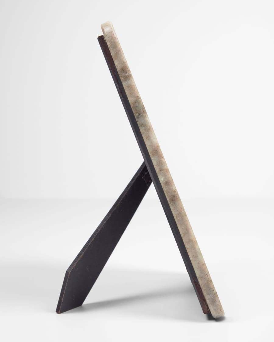 Valdina photo frame in beige and brown stone 25 x 20 cm