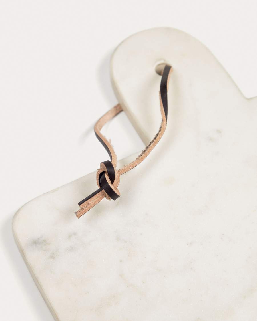 Wilmina serving board in green and white marble and wood