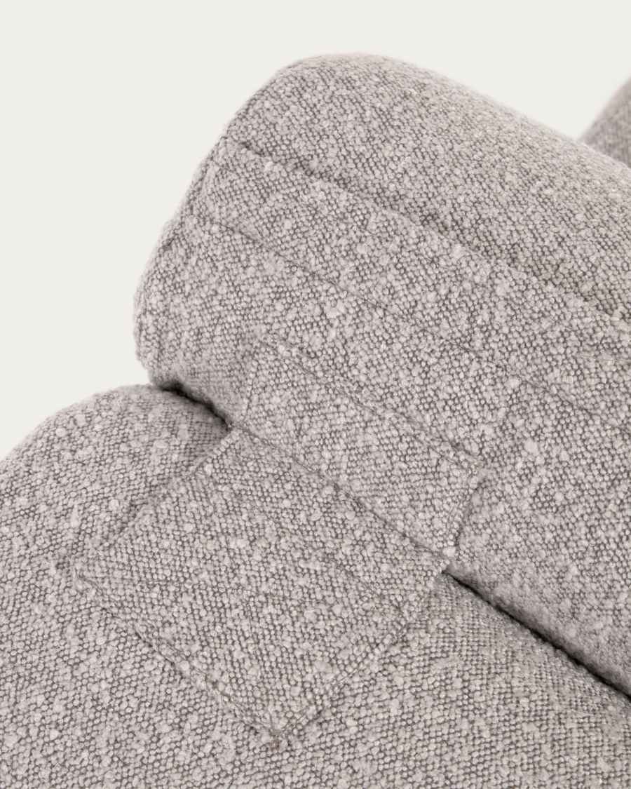 Fauteuil Club bouclette gris clair