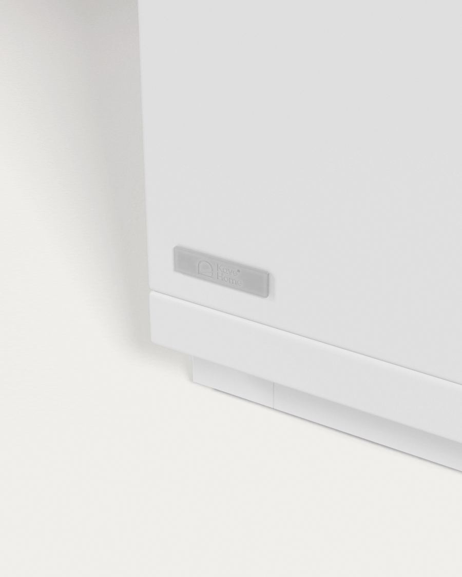 Abilen oak veneer and white lacquer bedside table 53 x 44 cm FSC 100%