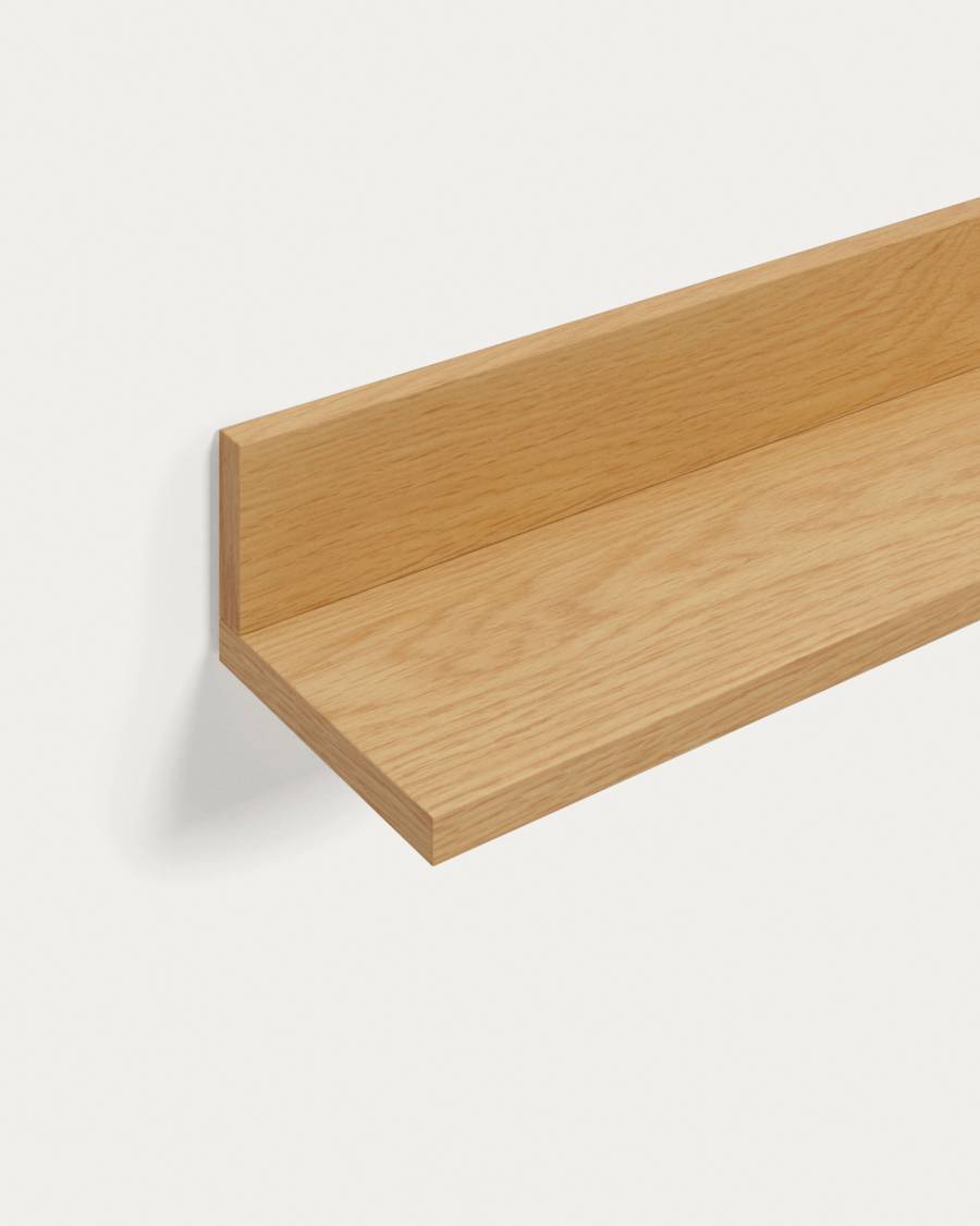 Abilen oak veneer and white lacquer shelf, 120 x 15 cm, FSC™ 100% certified
