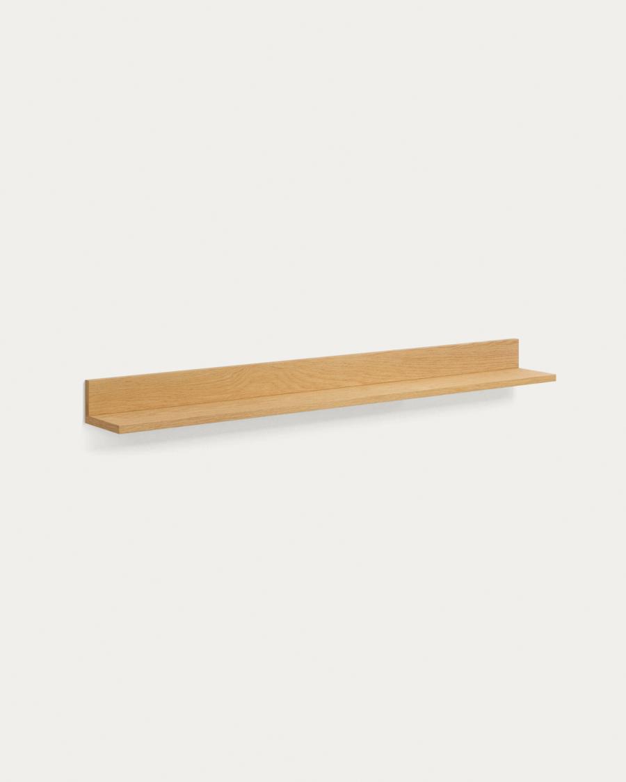 Abilen oak veneer and white lacquer shelf, 120 x 15 cm, FSC™ 100% certified