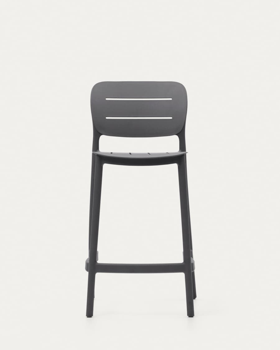 Sgabello da esterno Morella in plastica grigio altezza 65 cm