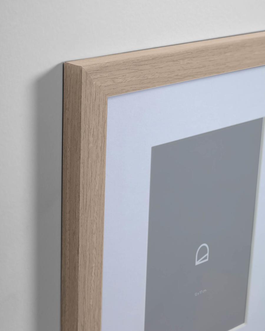 Cadre photo Luah en bois avec finition claire 39 x 49 cm